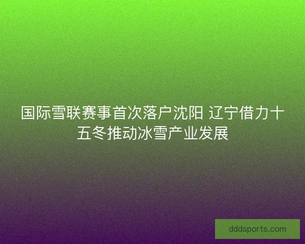 国际雪联赛事首次落户沈阳 辽宁借力十五冬推动冰雪产业发展